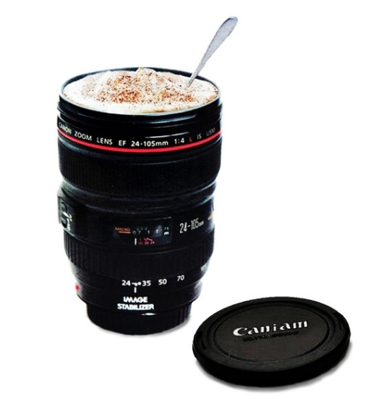 Kubek Termiczny obiektyw dla fotografa